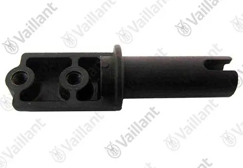 Vaillant Halter aus schwarzem Material mit mehreren Bohrungen, strukturiert. Eignet sich für die Montage in Heizungsanlagen.